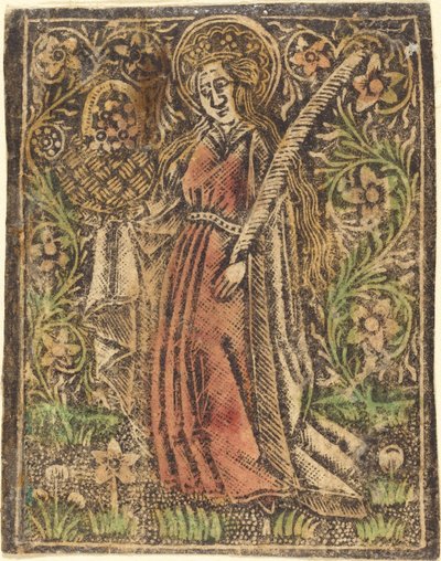 Pyhä Dorothy, n. 1480. tekijältä Workshop of the Master of the