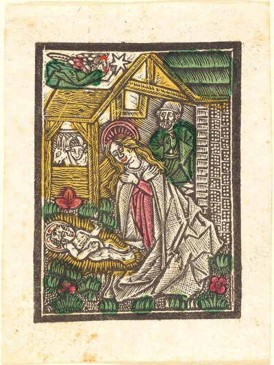 Syntymä, c. 1480. tekijältä Workshop of the Master of the