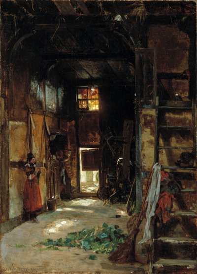 Westfalenin mökin sisätilat tekijältä Worthington Whittredge