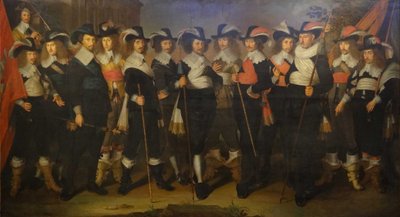 Eversti Herman Herbertszin komppanian upseerit ja vartijat. tekijältä Wouter Crabeth II