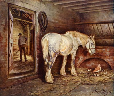 Päivän päätös - maatilan hevonen palaa kotiin (väri litho) tekijältä Wright Barker