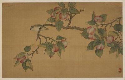 Lintu ja hedelmä, Qing-dynastia, 1741. tekijältä Wu Zhang