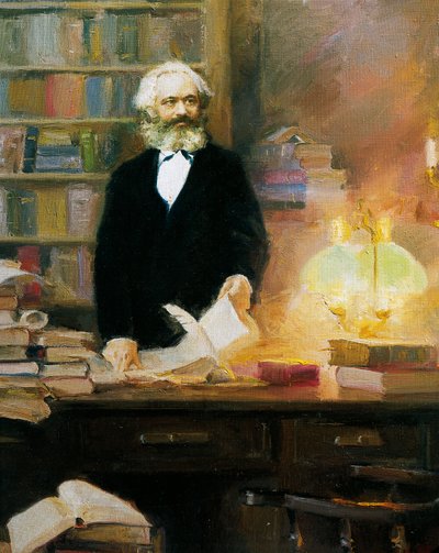 Karl Marx al seu estudi finlandès tekijältä Wun Zhang