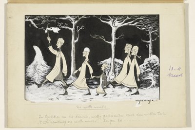 Henk, Anne, Hans, Noor ja Elly marssivat lumen läpi tekijältä Wybo Meijer (signed by artist)