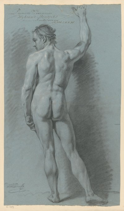 Seisova miesalaston, takaa katsottuna (1. palkinto 1774) tekijältä Wybrand Hendriks