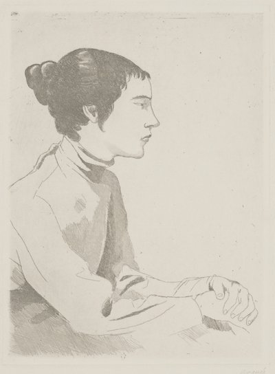 Naisen muotokuva (etsaus) tekijältä Xavier Nogues