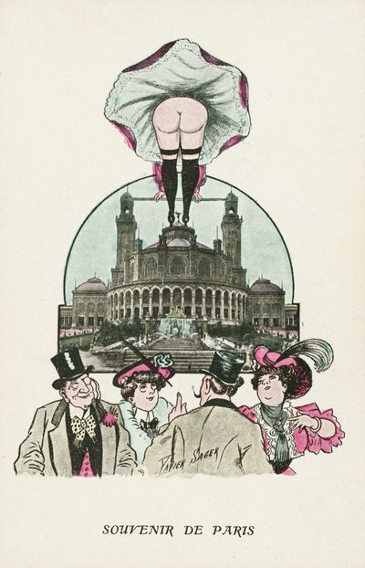 Matkamuisto Pariisista (väri litho) tekijältä Xavier Sager
