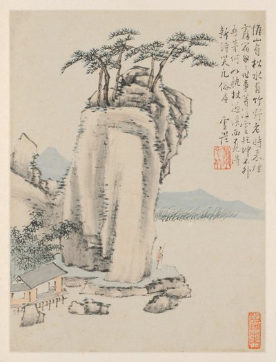 Seasonal Landscapes -albumi, Leaf G edellinen lehti 7, 1668. tekijältä Xiao Yuncong