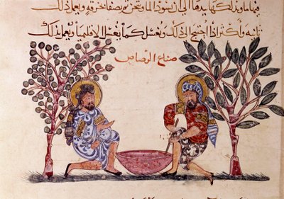 Arabirunoilijan Abu Mohammed al-Kasim ibn Ali Haririn (tai Al-Hariri tai Al Hariri) (tai Al-Hariri tai Al Hariri) (1054-1122) 1000-luvun pikareskisen runon "" Maqamat" (Seanssit) lyijysivun tekeminen. Al- Wasiti (al-Wasiti) tekijältä Yahya ibn Mahmud Al Wasiti