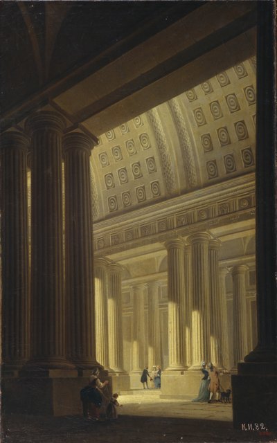 Temppelin sisäinen näkymä. Doorinen eteinen, 1781 tekijältä Yakov Gerasimovich Farafontyev