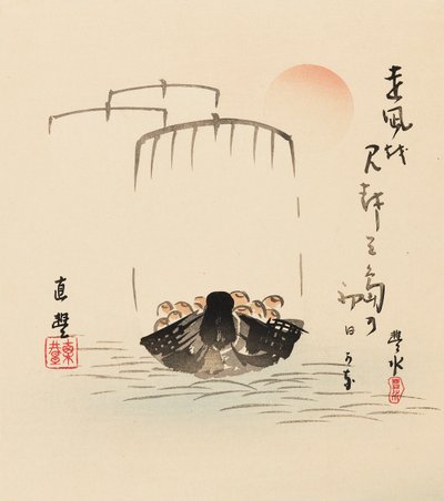 Puukiviprintti - Takarabune, 1800-luvun loppu tekijältä Yamamoto Hosui