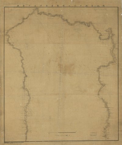 Reliefi näkyy lomakeviivoilla. Suuntautunut pohjoiseen vasempaan yläkulmaan. Saatavilla myös Library of Congress -verkkosivuston kautta rasterikuvana. xg19 15.9.2009 korjattu 100 kenttä 嶺 korvattu otsikossa; koska merkkiä 山 (ylhäällä) 令 (alhaalla) ei hyväk tekijältä Yasuaki Oka