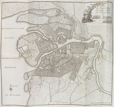 Pietarin kartta, 1790. tekijältä Yefim Maximovich Khudyakov