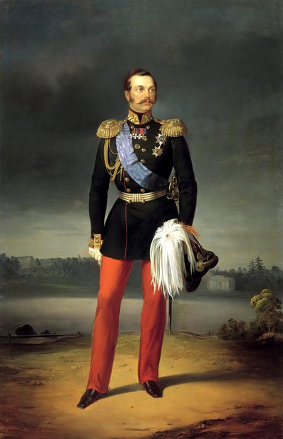 Keisari Aleksanteri II:n muotokuva, 1818-1881, 1856. tekijältä Yegor Bottman