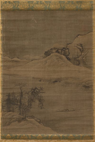 Maisema kalastajien kanssa, 1600-luku. tekijältä Yi Bul hae
