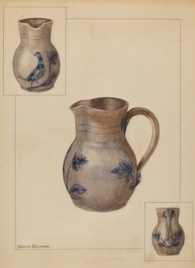 Vesikannu, c. 1936. tekijältä Yolande Delasser
