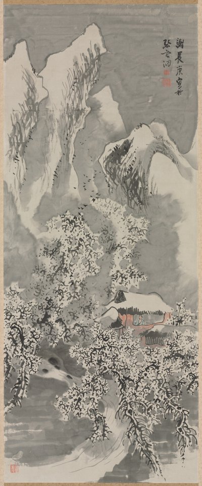 Lumimaisema, c. 1770-luku. tekijältä Yosa Buson