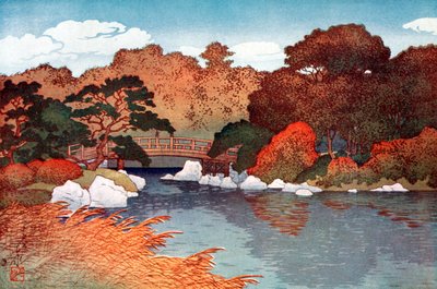 Syksy sadakukkapuutarhassa Muko-Jimassa, 1900-1950. tekijältä Yoshida Hiroshi