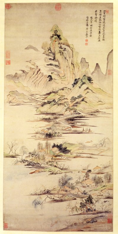 Kalastajan nautinto vesikylässä tekijältä Shouping Yun