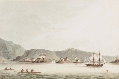 Kuvitus matkasta maailman ympäri vuosina 1803-06, Neva-laivalla, 1814 tekijältä Yuri Fyodorovich Lisyansky