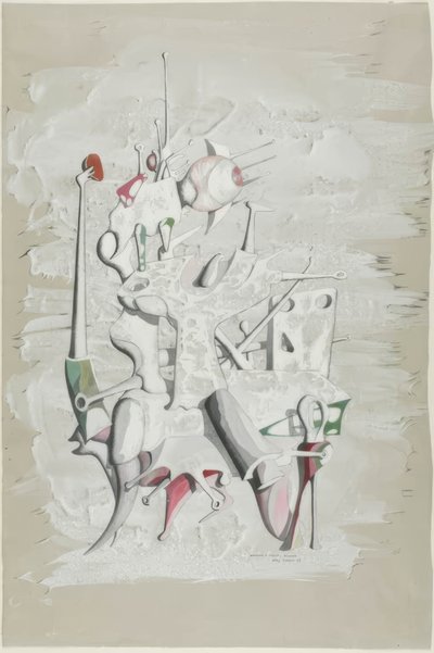 Kunnianosoitus Marcel Duchampille (etupuoli); Rakenne (takapuoli) tekijältä Yves Tanguy