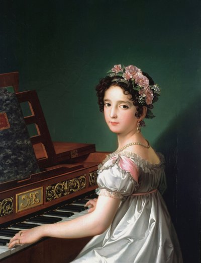 Manuela González Velázquez soittaa pianoa tekijältä Zacarias Gonzalez Velazquez