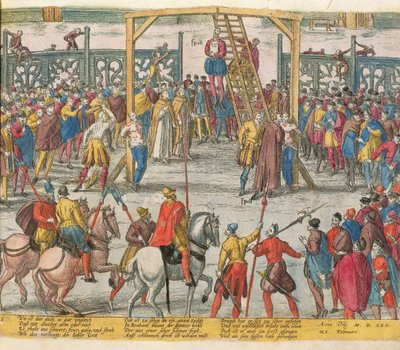 The Execution of Spell of Brabant, joka oli tuonut muita viattomia ihmisiä henkiin tekijältä Zacharias (school of) Dolendo