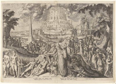 Babylonian hämmennys Confvsio Babvlonica (otsikko esineessä) tekijältä Zacharias Dolendo