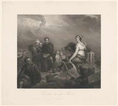 Corinne vinssillä Capo Misenossa Corinne au cap Misenel (otsikko esineessä) tekijältä Zachée Prévost