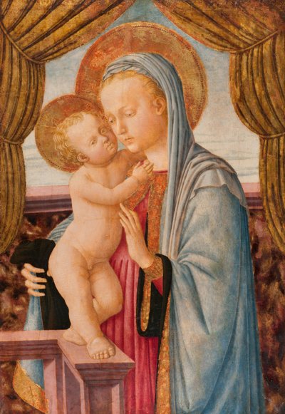 Madonna Jeesuksen lapsen kanssa (tempera puulla) tekijältä Zanobi Machiavelli