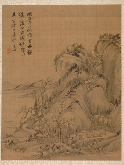 Maisema Ching Haon tyyliin, 1775. tekijältä Zhai Dakun