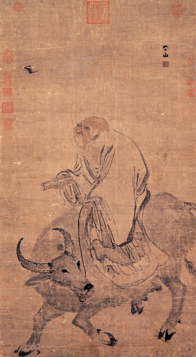 Laozi ratsastaa härällä, vuosina 1368-1644 tekijältä Zhang Lu