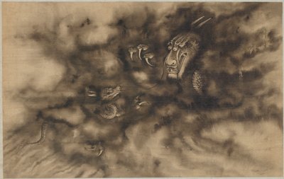 Lohikäärmeet pilvissä, Qing-dynastia, 1684. tekijältä Zhou Xun