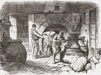 Roomalainen leipomo, Pompei, Italia. tekijältä . .