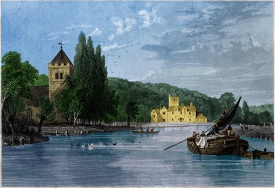 Abbey of Bisham, Templars Commanderry, Earl of Berkshiren. noin 1850 (kaiverrus) tekijältä . .