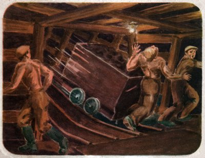 Onnettomuus kaivoksessa, noin 1950 tekijältä . .
