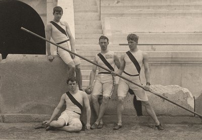 Amerikkalaiset urheilijat kesäolympialaisissa, Ateena, Kreikka. 1896 (kuva) tekijältä . .