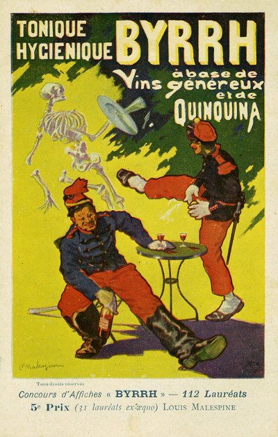 Byrrh Tonique Hygenique vs. absintti, n. 1903 tekijältä Frederick (attr. to) Barnard