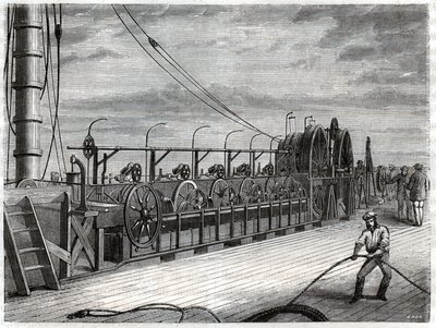Kaapeli telegraphique sous marin. Lennätin vedenalainen kaapeli. tekijältä Frederick (attr. to) Barnard