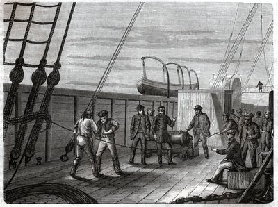 Kaapeli telegraphique sous marin. Lennätin vedenalainen kaapeli. tekijältä Frederick (attr. to) Barnard