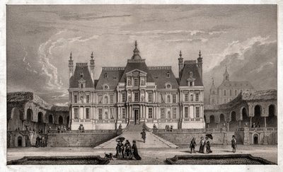 Maison Lafitten linna, noin 1850 (kaiverrus) tekijältä . .