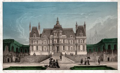 Maison Lafitten linna, noin 1850 (kaiverrus) tekijältä . .