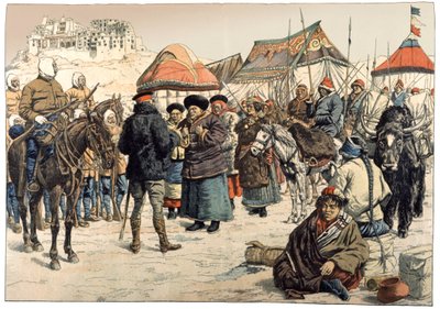 Tiibetin valloitus. 1902 (kaiverrus) tekijältä . .