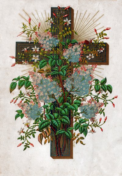 Jeesuksen Kristuksen risti, noin 1910 (litografia) tekijältä . .