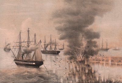 Anconan lyhdyn räjähdys meren rannalla, Anconan piiritys tekijältä William Walcutt