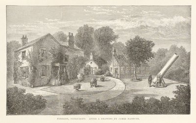 "Fireside, Patricroft" James Nasmythin piirustuksen mukaan, n. 1840 tekijältä Frederick (attr. to) Barnard