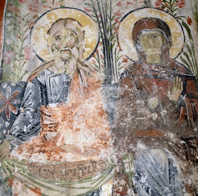 Freskot Agios Panteleimonin luostarissa Tiloksen saarella Kreikassa tekijältä Georg Carl Heinrich Dollmann