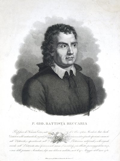 Giambattista Beccaria, italialainen pappi ja tiedemies tekijältä Frederick (attr. to) Barnard