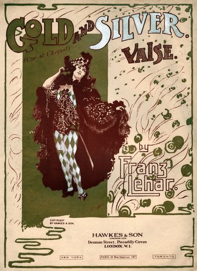 Kulta ja hopea, Franz Leharin valssi. noin 1904 (kuva) tekijältä . .