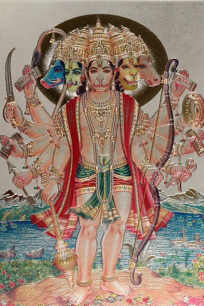 Hanuman, apinajumala hindujen mytologiassa. tekijältä . .